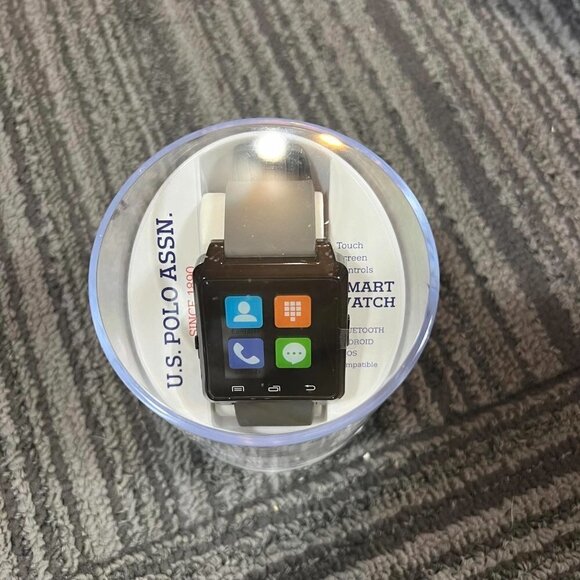 U.S. Polo Assn. Adult Unisex Smart Watch with Silicone Strap in Grey (US9696BU) - Picture 8 of 11